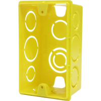 Caixa de Luz Amarela 4x2 PVC Anti-Chamas Amarela - Embalagem com 24 Unidades