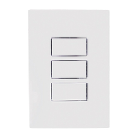 Interruptor Ilumi I9 3 Teclas Simples + Placa 10A/250V