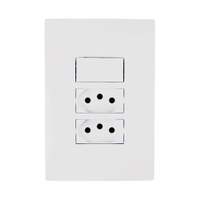 Interruptor Ilumi I9 Tecla Simples + 2 Tomadas 2P+T 10A 250V