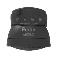 Chuveiro Ducha Pratik 4 Temperaturas Preto 6800W 220V