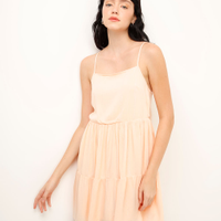 Vestido curto de viscose com lurex listrado laranja