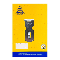 Cartela porta cadeado 89mm zincado Alianca Metalurgica