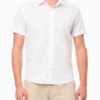Camisa Masculina Cotton Linen Bordado - Branco Camisa Masculina Cotton Linen Bordado Branco Gg