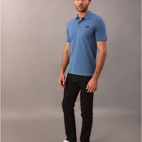 Polo Masculina Slim Piquet Calvin Klein - Azul Escuro Polo Masculina Slim Piquet Calvin Klein Azul Escuro Gg