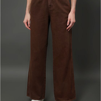 Calça Feminina Color Wide Leg Calvin Klein Jeans - Marrom Calça Feminina Color Wide Leg Calvin Klein Jeans Marrom 44
