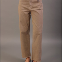 Calça Color Feminina Cropped Straight Barra a Fio - Caqui Medio Calça Color Feminina Cropped Straight Barra a Fio Caqui Medio 34