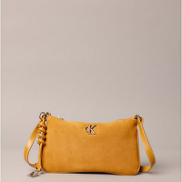 Bolsa Pequena Calvin Klein Jeans Feminino Camurça - Mostarda Bolsa Pequena Calvin Klein Jeans Feminino Camurça Mostarda u