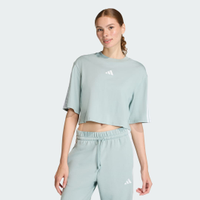 Essentials Camiseta Solta de Algodão Três Listras Mulher adidas