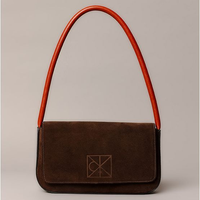 Shoulder Bag Calvin Klein Feminina Camurça Contraste - Marrom Shoulder Bag Calvin Klein Feminina Camurça Contraste Marrom u