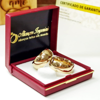 OFERTA! Par de Alianças de Moedas Antigas 8mm Abauladas