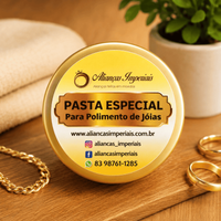 Pasta especial para polimento de aliancas e joias acompanha flanela