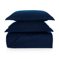 Colcha King Trussardi 2 Porta Travesseiros 300 Fios Cetim 100% Algodão Egípcio Novara Marinho