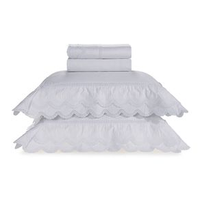Jogo de Cama Queen 100% Algodão Egípcio Romanza Branco/Branco