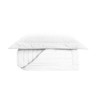 Colcha com Porta Travesseiro Solteiro 100% Algodão Monteleone Branco