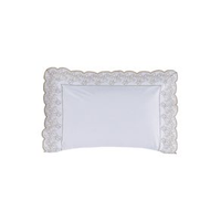 Fronha King 300 Fios Algodão Egípcio Cascine Branco/Legno