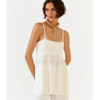 Bata Tricot Alcinha Detalhe Croche
