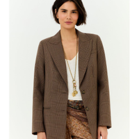 Blazer Recorte Alfaitaria Xadrez