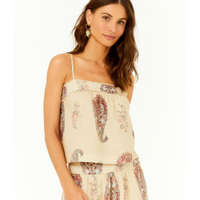Blusa Linho Estampa Flory
