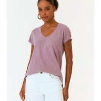 Blusa Manga Curta Decote v