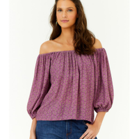 Blusa Ombro a Ombro Estampa Glam