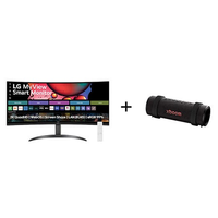 Monitor LG MyView Smart 34SR60QC-B Tela curva 34" + Caixa de Som Bluetooth LG xboom Grab by will.i.am - East LA - 34SR60.GRAB