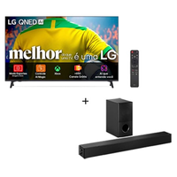 Combo Smart TV LG QNED AI QNED73 50 4K com Soundbar SH5A - 50QNED73.SH5A