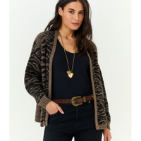 Cardigan Tricot Jacquard Felin