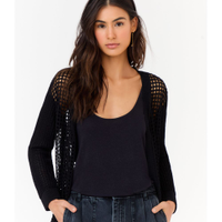 Cardigan Tricot Ponto Telado