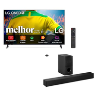 Combo Smart TV LG QNED AI QNED73 65 4K com Soundbar SH5A - 65QNED73.SH5A