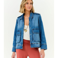 Jaqueta Jeans Aletas