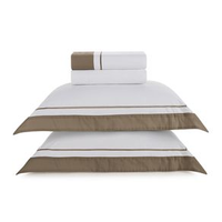 Jogo de Cama King 200 Fios Fiesole Branco/Marrone
