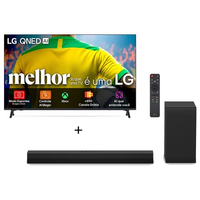 Combo Smart TV LG QNED AI QNED73 86 4K com Soundbar S40T - 86QNED73.S40T