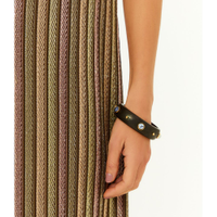 Pulseira Wood Pedras - Preto / U