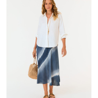 Saia Tricot Plissada Tie Dye