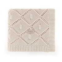 Manta Tricot Giulia 100% Algodão Bege