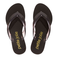 Chinelo Petite Jolie Bubbly Preto Translucido/Preto PJ7064 34