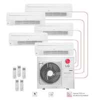 Ar condicionado Multi Split Inverter 5 ambientes ( 1via 3X 9.000BTUS, 1X 12.000BTUs, 1X 24.000BTUs) Quente/Frio WiFi integrado - E5Q4807.OBS
