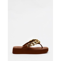 Chinelo Petite Jolie Hit Chocolate/Ouro PJ6515 33-4