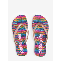 Chinelo Petite Jolie Fresh Glitter Ouro/Carnaval PJ6969 33-4