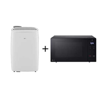 Combo LG Ar Portátil 127V + Micro-ondas LG NeoChef 30 litros Preto Limpa Fácil 220V - LP1419IVSI.MS303