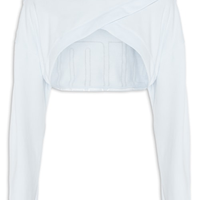 Blusa Feminina Fit Move Cropped Hoodie - Azul