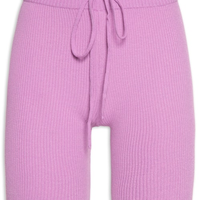 Bermuda Biker Canelada Tricot - Lilás