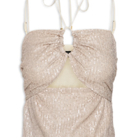 Blusa Feminina Paetê - Bege