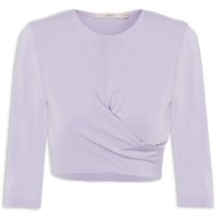 Blusa Cropped - Lilás