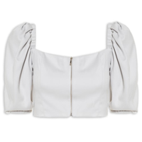 Blusa Feminina Com Zíper Fontal - Cinza