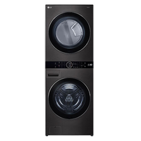 WashTower AI DD Máquina que Lava e Seca 17kg, 220V - Aço Escovado Preto - WK17BS6A