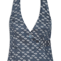Colete Feminino Jacquard - Azul