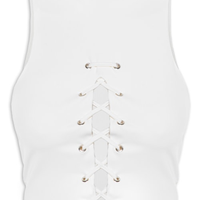 Blusa Feminina Sem Mangas Com Amarração - Off White