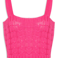 Top Trança Tricot - Rosa