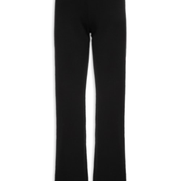 Calça Com Abertura No Cós Em Tricot - Preto